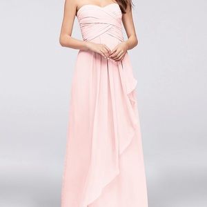 David’s Bridal Full Length Petal Bridesmaid Dress